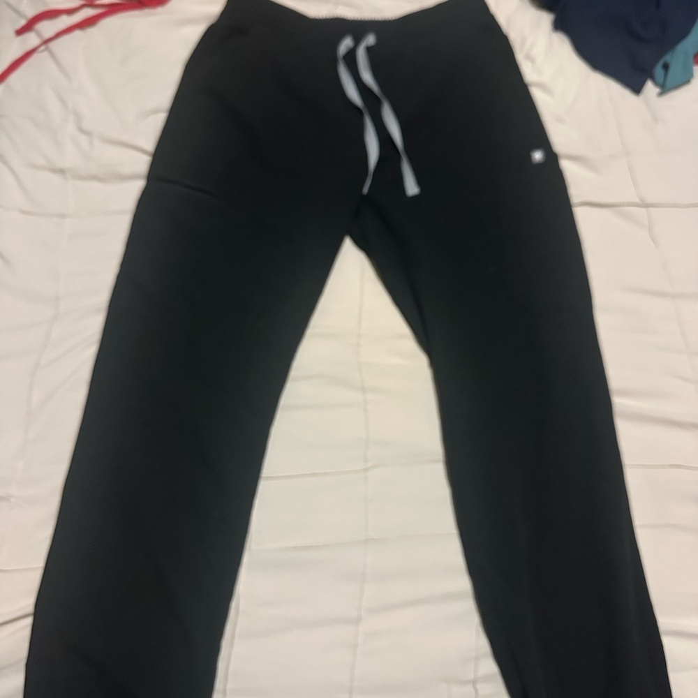 Figs Black Straight Leg Pants